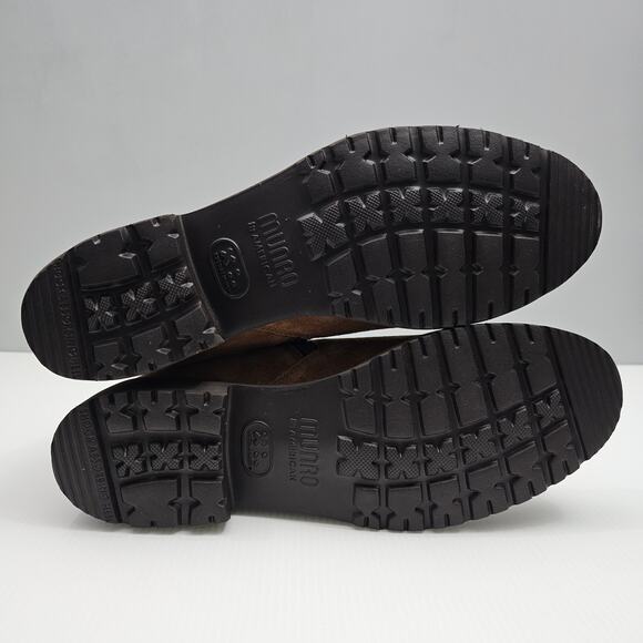 Munro Rourke Ankle Bootie Size 9 NARROW Tobacco Suede Side Zip Water Resistant - Picture 13 of 15